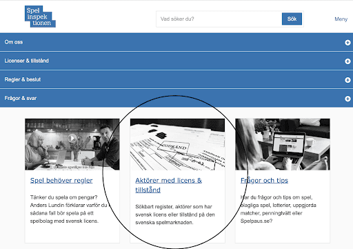 navigera till spelinspektionens hemsida för att se om du kan få en bonus