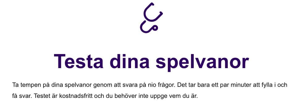 Stödlinjen självtest