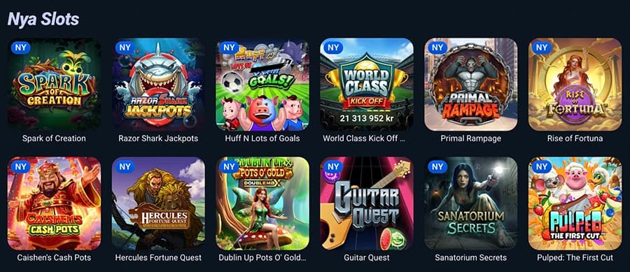 Slots hos Svajpa Casino