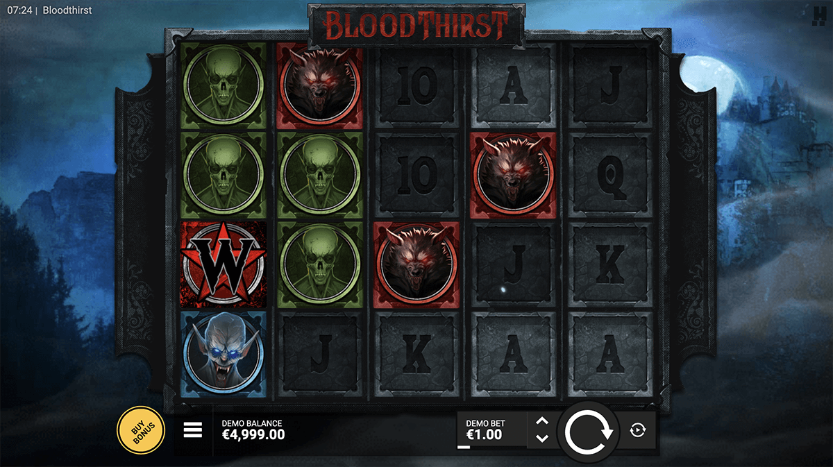 Bloodthirst spelautomat av Hacksaw Gaming