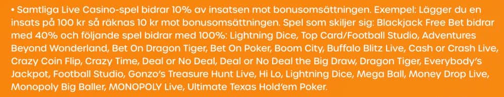 Bonusregler för Lyllo Casino