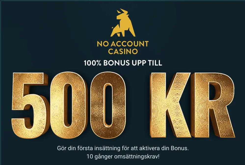 Bonus med låg omsättning från No Account Casino