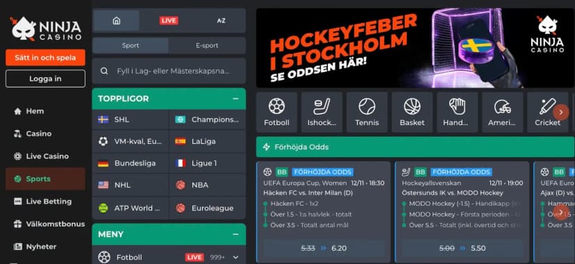 Ninja casino sportsbook